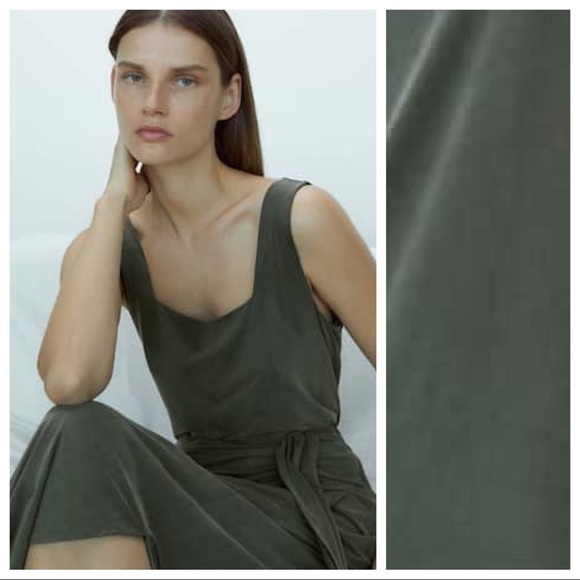 NWT. Massimo Dutti Grey Cupro Top. Size S. - Picture 2 of 9